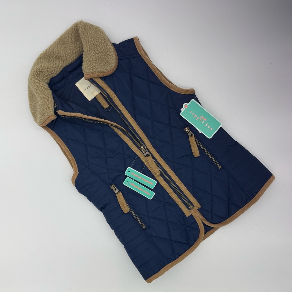 NWT copper key, vest with removable collar, machine washable